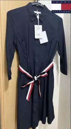 新品未使用　TOMMY ネイビー コットンシャツワンピース