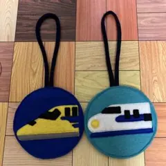 ハンドメイド　新幹線　ネームホルダー