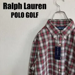 新品ラルフローレンPOLO GOLFチェックボタンダウンシャツ未使用Lポロゴルフ