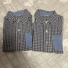 Hanes チェック柄 半袖シャツ サイズ150の2枚セット