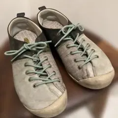 KEEN キーン　異素材組み合わせ　スニーカー　グリーン系