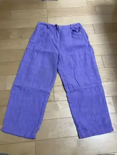 Herve benard パープルリネンパンツ