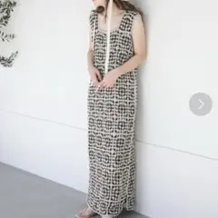 Bab クロシェロングワンピース ブラック