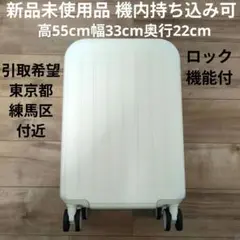 【新品未使用】ホワイトキャリーケース 伸縮式ハンドル