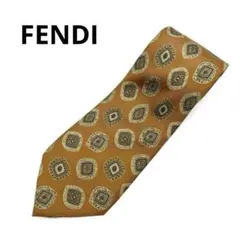【美品】FENDI フェンディ ネクタイ シルク ヴィンテージ総柄 イタリア製