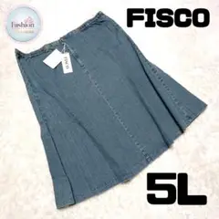 【大きいサイズ】FISCO フィスコ デニム スカート 5Lサイズ レトロ