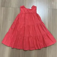 baby GAP ワンピース ティアード ノースリーブ 夏 赤 100cm