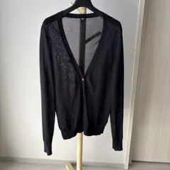 UNIQLO ブラック メッシュ カーディガン 長袖