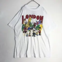 3171　London ロンドン　半袖　Tシャツ　ビッグプリント　白