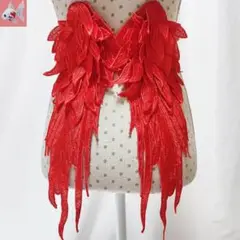 ◆天使の翼の帯飾り①　レッド