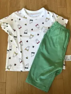 UNIQLO 新品未使用　ミッフィー　グリーン　ベビー半袖パジャマ上下90