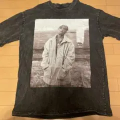 古着 ストリート 2Pac プリントTシャツ ダークグレー