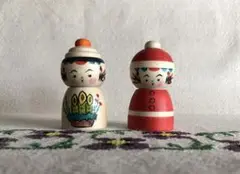 弥治郎系 高田稔雄 工人 サンタこけし&鏡餅こけし 2個セット