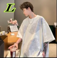 ストリート1997ロゴTシャツ　ヴィンテージ風　ワイドシルエット　ホワイト　L