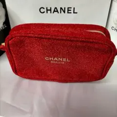 CHANEL タッセル&カメリア付きチェーンポーチ ノベルティ正規品 新品未使用