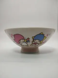 ★レア物★　サンリオ　キキララ　リトルツインスターズ　レトロ　茶碗　1987年