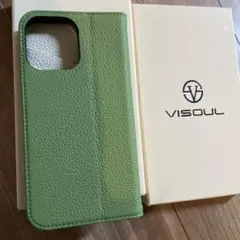 【新品未使用】　VISOUL グリーン iPhone15 Pro手帳型ケース
