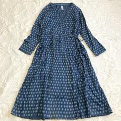 訳あり！　ブロカント　プロヴァンス柄　カシュクールワンピース