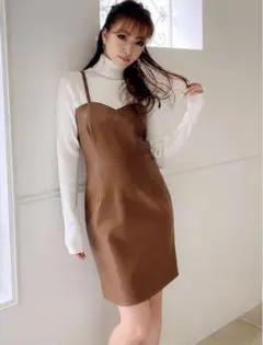 フェイクレザーキャミワンピース リゼクシー