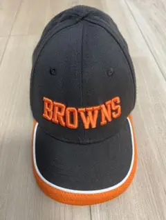 アメフトNFL★BROWNS ブラウンズ　キャップ ダークブラウンとオレンジ
