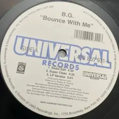 B.G. - Bounce With Me レコード　シングル　Hiphop