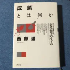 【希少本／初版本】「成熟」とは何か 新政経学のすすめ