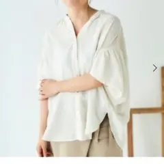 新品【le.coeur blanc】ヴィンテージライクフレアスリーブブラウス