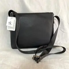 新品 正規品 TK タケオキクチ メンズ Fレザー ショルダーバッグ 黒 シボ