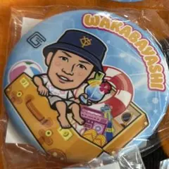 読売ジャイアンツ 若林楽人 缶バッジ ガチャ 夏ver.