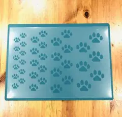 No.216 送料込 ステンシルシート 足跡　足あと　肉球　犬　猫　4サイズ
