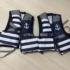2個セット MARINE ストライプ ライフジャケット Lサイズ