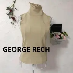 【美品A】GEORGE RECH トップス ハイネック サイズ36 S ベージュ