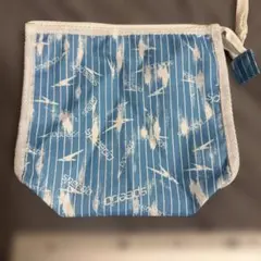 Speedo 水泳用ポーチ 青 ストライプ