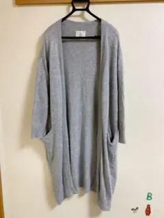ロングカーディガン グレー