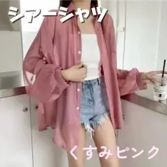 シフォン レディーストップス シースルーシャツ ブラウ ゆったり 透け感 シアー