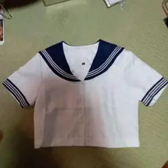 コスプレ　セーラー服上着 白紺 半袖
