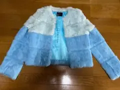 LANDS OF Eden. 水色ファーショートジャケット