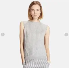 UNIQLO UVカットワイドリブノースリーブセーター