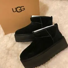 新品未使用✴︎UGG classic ultra mini platform 黒