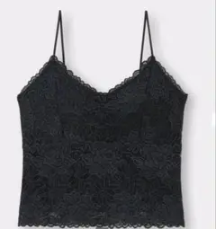 GU♡ジーユー♡ブラフィールレーシーキャミソール♡ブラック♡Sサイズ♡新品