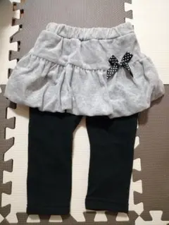 スカート付きパンツ サイズ80 グレー/ブラック