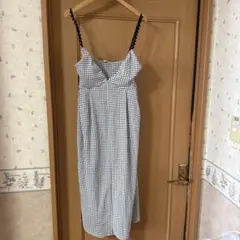 美品　ザラ　チェック柄キャミワンピース