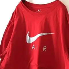 ナイキ NIKE エア AIR ロゴ Tシャツ L レッド赤 古着