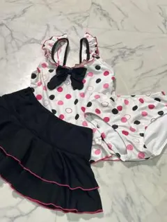 水玉模様　セパレート水着 140 海　プール　ピンク