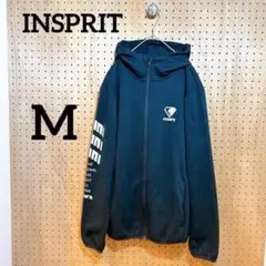 【INSPRIT インスピリット】ジップアップ パーカー 黒 M