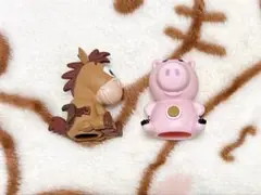 ディズニー　ソフビパペットマスコット　トイストーリー　ハム　ブルズアイ