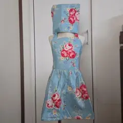 子供エプロン　三角巾セット　ハンドメイド