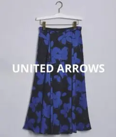 極美品 ♡UNITED ARROWS♡ フラワープリント フレアスカート