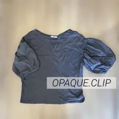 OPAQUE.CLIP グレー　ポワン袖　グレーカットソー　Lサイズ