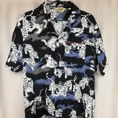AVIREX シャツ アロハ 虎 レーヨン 和柄 百虎　美品